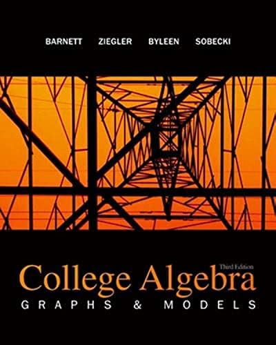 9780077221287: College Algebra: Graphs and Models (COLLEGIATE MATH)