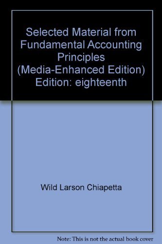 Stock image for Selected Material from Fundamental Accounting Principles (Media-Enhanced Edition) for sale by HPB-Red