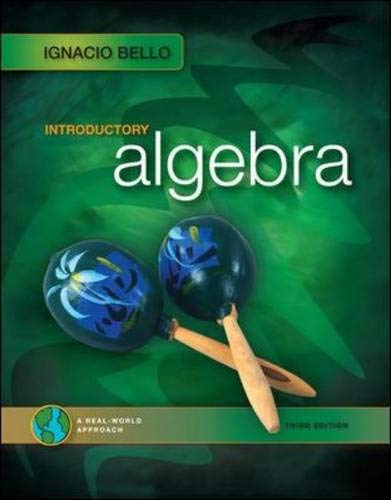 Beispielbild fr Introductory Algebra ; 9780077224783 ; 0077224787 zum Verkauf von APlus Textbooks