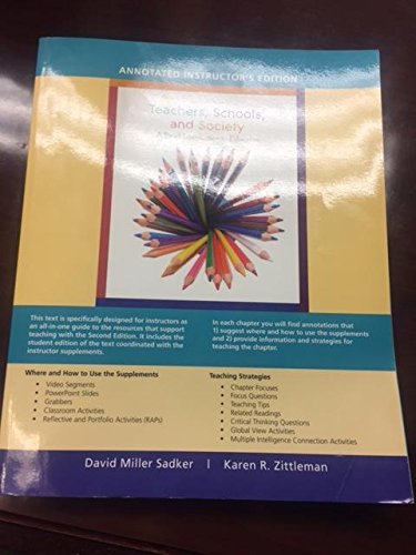 Imagen de archivo de Teachers, Schools, and Society: A Brief Introduction to Education a la venta por ThriftBooks-Atlanta