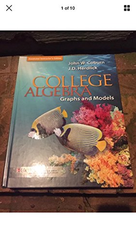 9780077230579: Annotated Instructor's edition of "College Algebra Graphs and Models"
