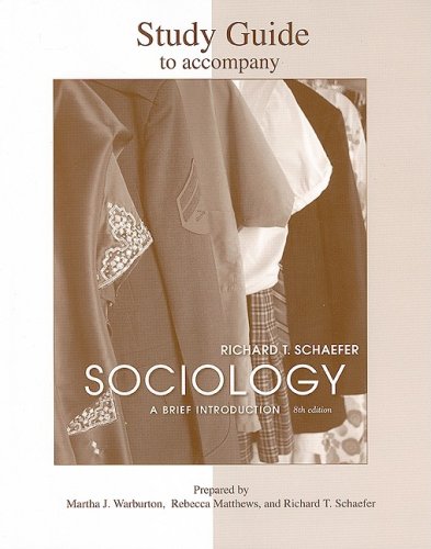 Stock image for Student Study Guide to Accompany Sociology: A Brief Introduction for sale by ThriftBooks-Dallas