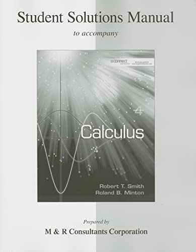 9780077256968: Student Solutions Manual for Calculus