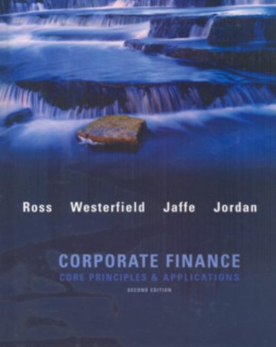 Imagen de archivo de Corporate Finance : Core Applications and Principles a la venta por Better World Books