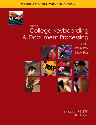 Stock image for Gregg College Keyboarding & Document Processing, Microsoft Office Word 2007 Update, Word 2007, Kit 2, Lessons 61-120, 10th for sale by a2zbooks