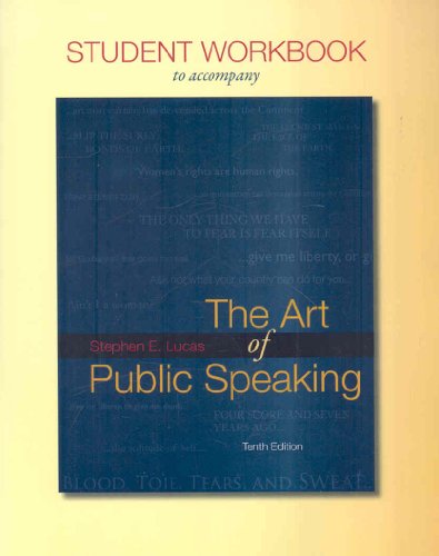 Beispielbild fr Student Workbook for use with The Art of Public Speaking zum Verkauf von SecondSale