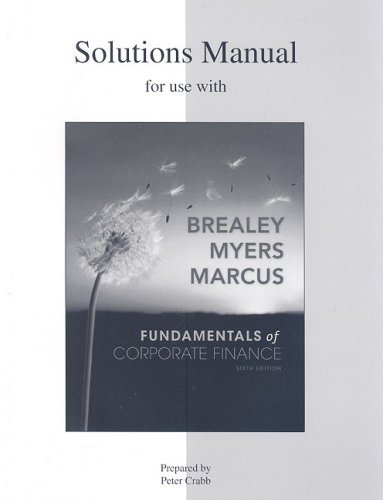 Imagen de archivo de Solutions Manual for Use with Fundamentals of Corporate Finance a la venta por ThriftBooks-Dallas