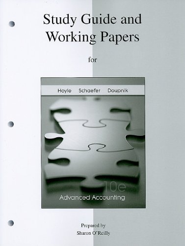 9780077268046: Study Guide and Working Papers to Accompany Advanced Accounting