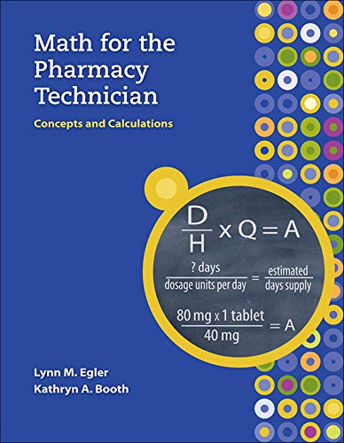 9780077290504: MP Math for the Pharmacy Technician with Student CD-ROM