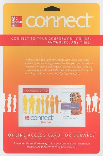Connect Access Card for Human Anatomy with APR & PhILS Online Access (McGraw Hill Connect (Access Codes)) (9780077294830) by Kenneth S. Saladin,Kenneth Saladin