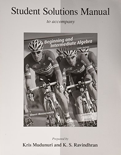 Stock image for Student Solutions Manual for Beginning and Intermediate Algebra for sale by The Book Spot