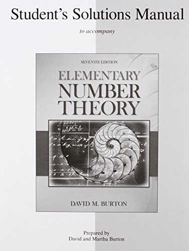 Stock image for Student*s Solutions Manual Elementary Number Theory for sale by dsmbooks