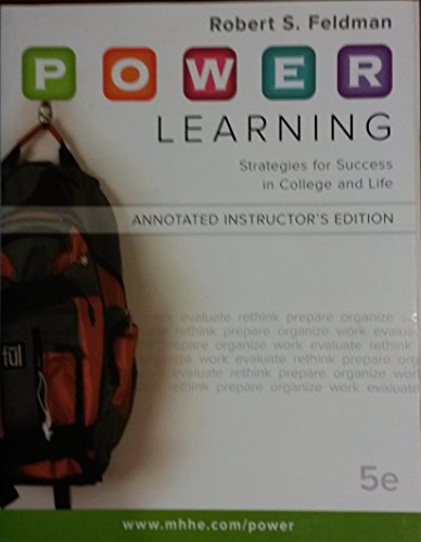 Stock image for Power-learning AIE (STRATEGIES FOR SUCCESS IN COLLEGE AND LIFE) for sale by Decluttr