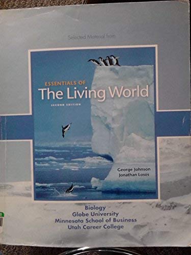 Beispielbild fr Selected Material from Essentials of The Living World NS 100 Biology Globe Universtiy / UCC zum Verkauf von HPB-Red