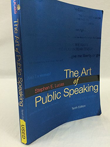Stock image for The Art of Public Speaking with Media Ops Setup ISBN Lucas for sale by SecondSale