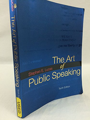 Stock image for The Art of Public Speaking with Media Ops Setup ISBN Lucas for sale by Orion Tech