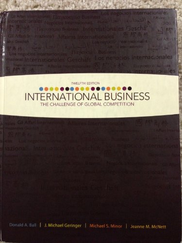 International Business: The Challenge of Global Competition w/ CESIM access card (9780077318833) by Ball, Donald; Geringer, Michael; Minor, Michael; McNett, Jeanne