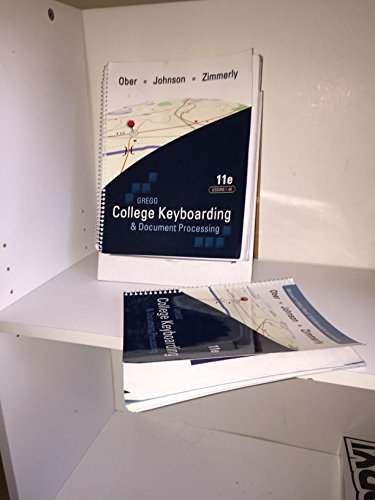 Imagen de archivo de Gregg College Keyboarding Document Processing: Lessons 1-60 a la venta por Zoom Books Company