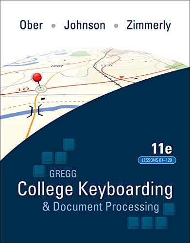 Beispielbild fr Gregg College Keyboading & Document Processing (GDP); Lessons 61-120 text zum Verkauf von HPB-Red