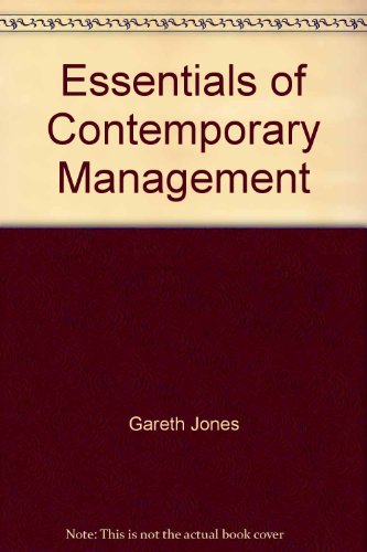 Stock image for Essentials of Contemporary Management for sale by Solomon's Mine Books