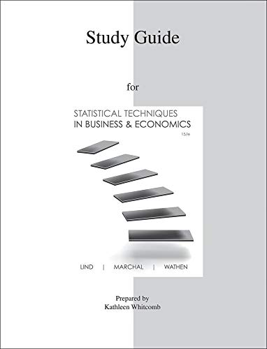 9780077327118: Study Guide to accompany Statistical Techniques in Business & Economics 15e