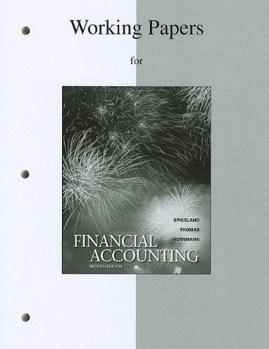 Beispielbild fr Working Papers to accompany Financial Accounting zum Verkauf von HPB-Red