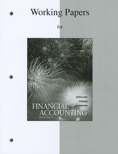Imagen de archivo de Working Papers to accompany Financial Accounting a la venta por HPB-Red