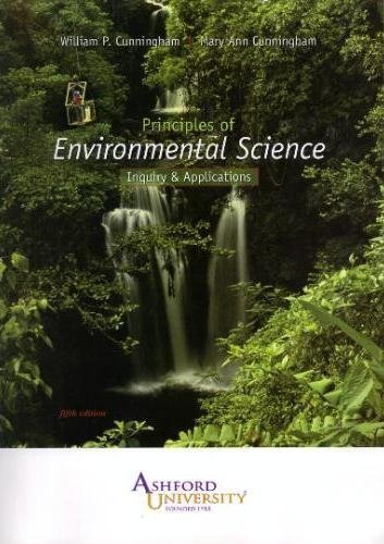 Imagen de archivo de Principles of Environmental Science Inquiry & Applications (Ashford University) a la venta por Better World Books