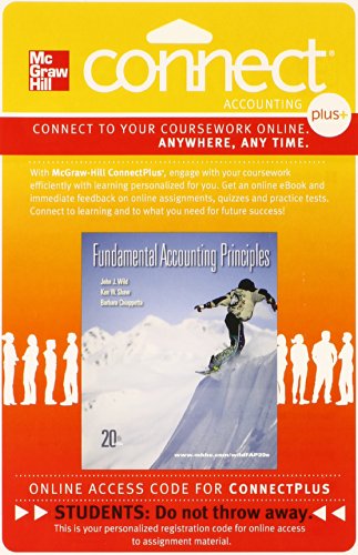 Connect 2-Semester Access Card for Fundamental Accounting Principles (9780077338060) by John J Wild