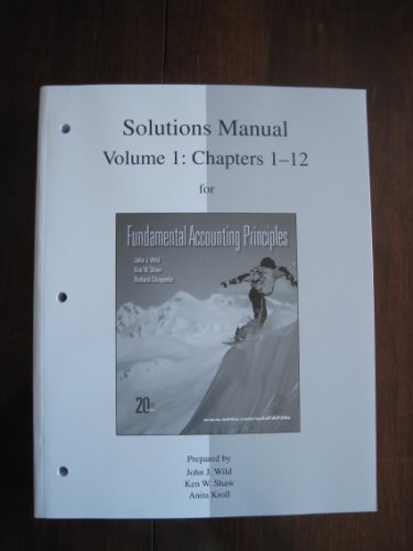 9780077338152: Solutions Manual Vol 1 for Fap Volume 1 (Ch 1-12)