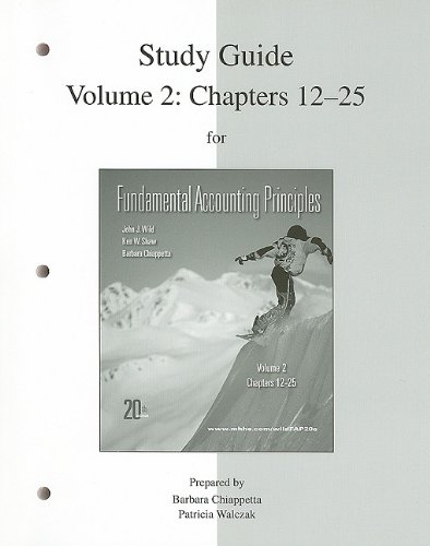 Imagen de archivo de Study Guide Vol 2 for FAP Volume 2 (CH 12-25) a la venta por Better World Books