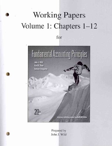 9780077338220: Working Papers for Fundamental Accounting Principles: Volume 1: Chapters 1-12