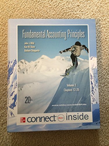 Beispielbild fr Fundamental Accounting Principles, Vol 2 (Chapters 12-25) zum Verkauf von Wonder Book