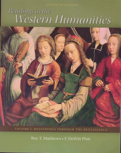 Imagen de archivo de Readings in the Western Humanities Volume 1 a la venta por Gulf Coast Books