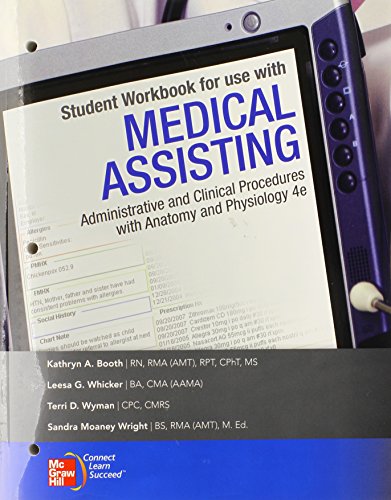 Beispielbild fr Student Workbook to accompany Medical Assisting: Administrative and Clinical Procedures with Anatomy & Physiology zum Verkauf von Your Online Bookstore