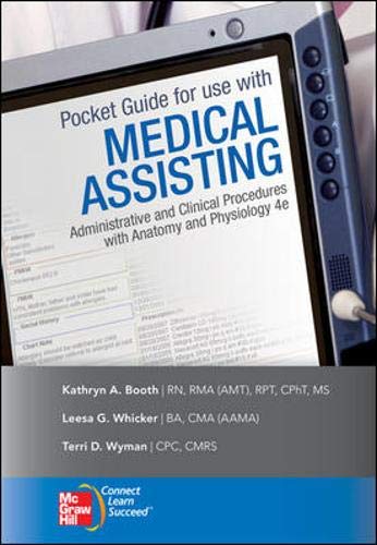 9780077340100: Pocket Guide to accompany Medical Assisting: Administrative and Clinical Procedures (Mcgraw-hill Medical Assisting)