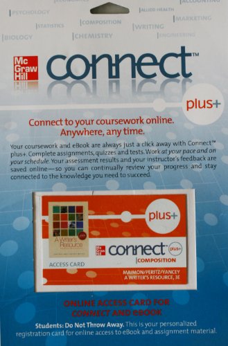 Imagen de archivo de Connect Plus Access Card: A Writer's Resource a la venta por BookHolders