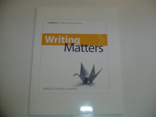 Stock image for Writing Matters: A Handbook for Writing and Research for sale by SecondSale