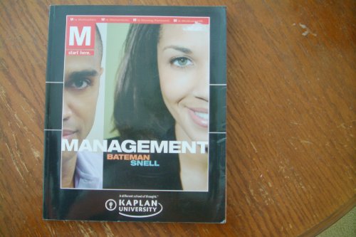 Stock image for Management (Kaplan University) for sale by SecondSale