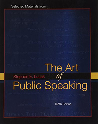 Imagen de archivo de The Art of Public Speaking Custom Edition a la venta por ThriftBooks-Dallas