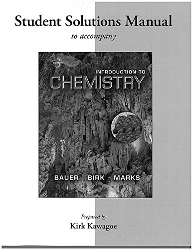 Beispielbild fr Student's Solutions Manual for Introduction to Chemistry zum Verkauf von GoldBooks