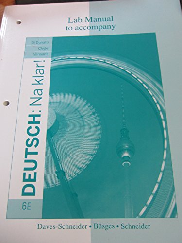 Laboratory Manual for Deutsch: Na klar! (9780077378479) by Daves-Schneider, Lida; BÃ¼sges, Michael