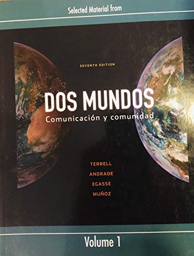 Beispielbild fr Selected Materials From Dos Mundos Comunicacion Y Comunidad Volume 1 zum Verkauf von Wonder Book