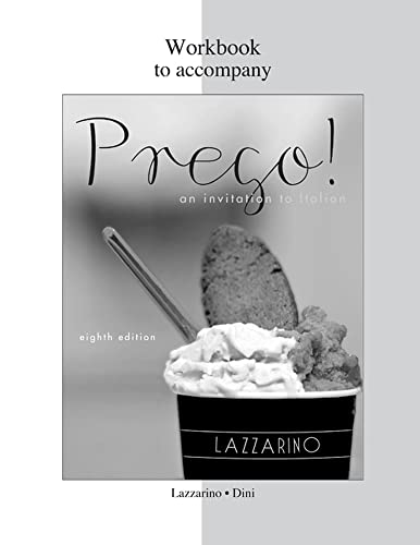 Workbook for Prego (9780077382513) by Lazzarino, Graziana; Dini, Andrea