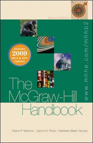 Imagen de archivo de The McGraw-Hill Handbook (hardcover) - 2009 MLA & APA Update, Student Edition a la venta por HPB-Red