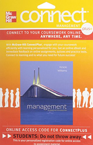 Connect Plus Management 1 Semester Access Card for Management (9780077396602) by McGraw