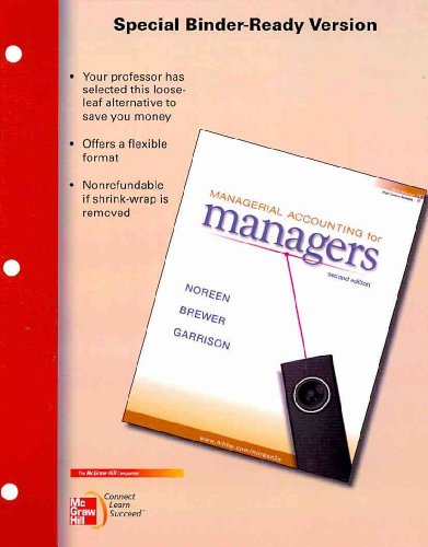 Imagen de archivo de Managerial Accounting for Managers Managerial Accounting for Managers a la venta por HPB-Red