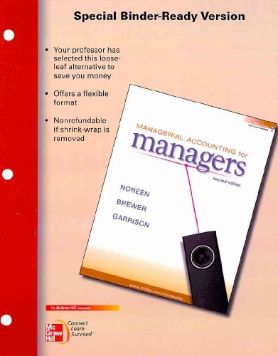 Stock image for Managerial Accounting for Managers Managerial Accounting for Managers for sale by HPB-Red