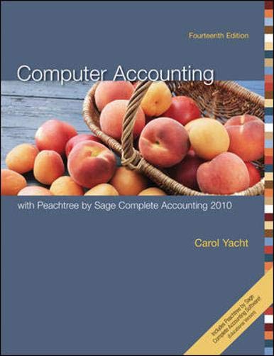 9780077408749: Computer Accounting With Peachtree by Sage Complete Accounting 2010