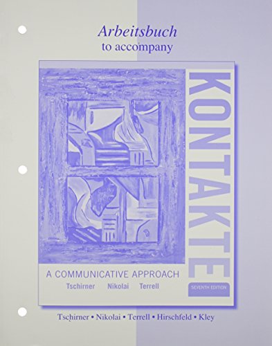 Beispielbild fr Workbook/Laboratory Manual for Kontakte zum Verkauf von BooksRun